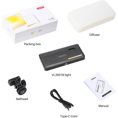 Luz Led Para Video Recargable Bicolor 2500-9000K Ulanzi VL200