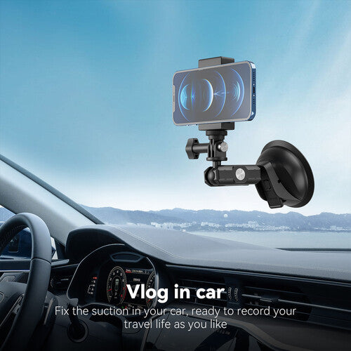 Soporte Ventosa Ajustable Telesin Para Celular y Cámaras Accion Gopro Insta360