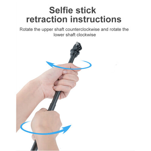 Selfie Stick Telesin Fibra Carbono 90cm Gopro Insta360