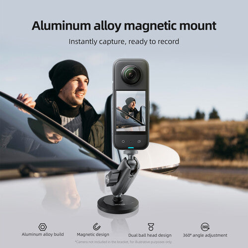 Soporte Base Ventosa Magnética Para Cámaras Accion GoPro Insta Telesin