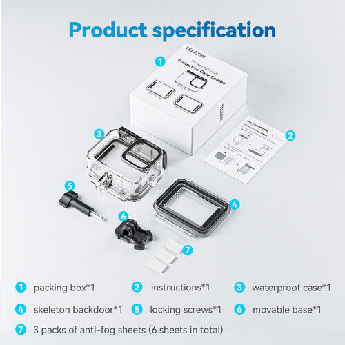 Kit Proteccion Sumergible Telesin Para Gopro Hero 9/10/11/12/13