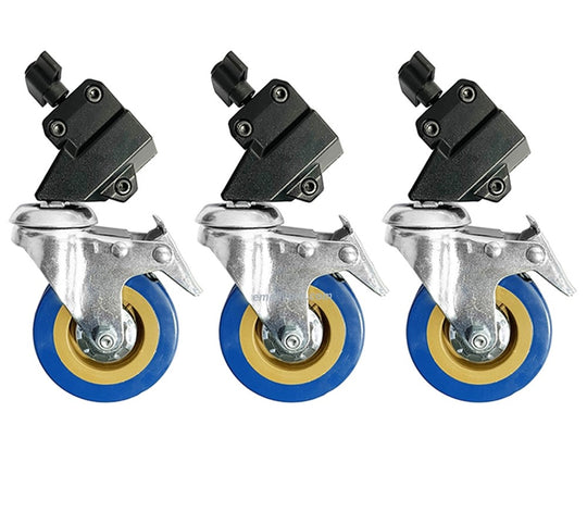 Ruedas Dolly 8cm Para Tripodes C- Stand Con Freno