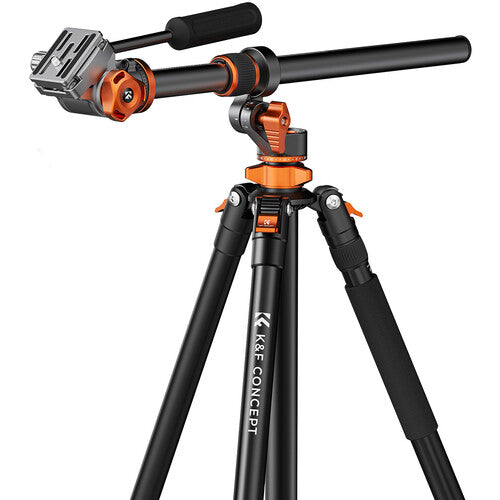 Trípode Profesional Cabezal Fluido 360 2,3m K&F Concept Toma Cenital