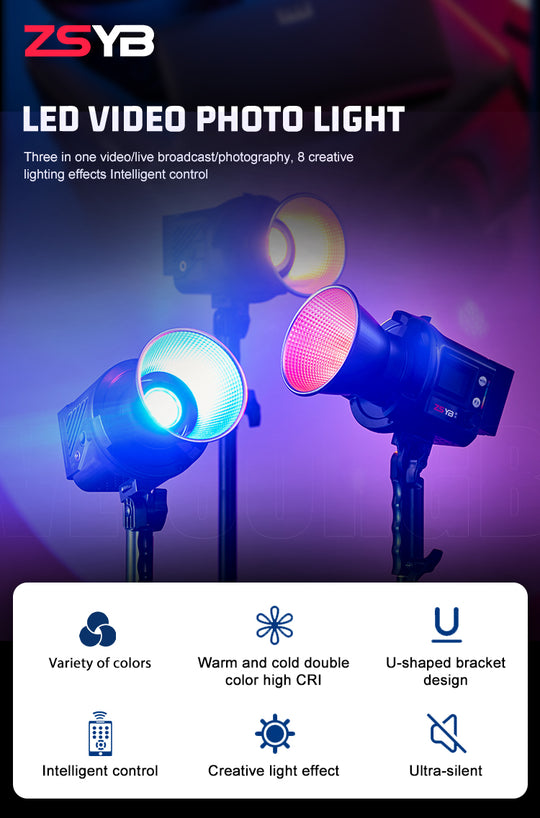 Luz Continua Generica 80W RGB Para Iluminacion Profesional