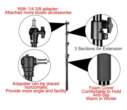 Soporte Monopod De Mano Para Flash o Luz Portatil 230cm