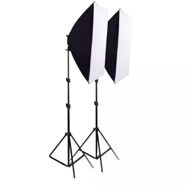 2 Kit De Iluminacion Softbox 50x70 Tripode Socket Bombillos - LA BOUTIQUE FOTOGRAFICA LA BOUTIQUE FOTOGRAFICA