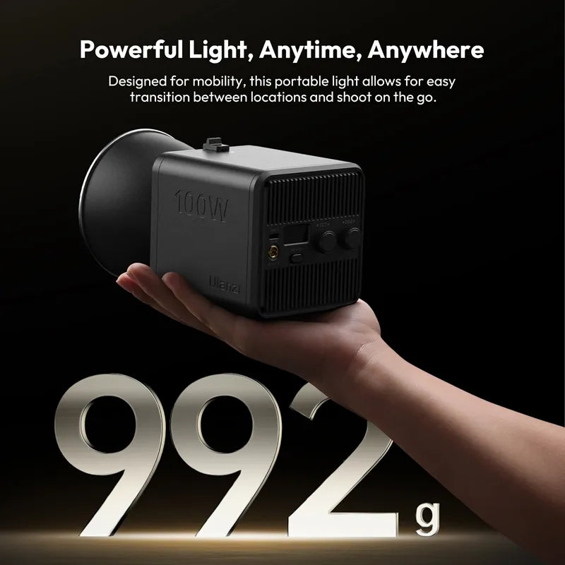 Luz De Video Ulanzi Cob 100W Con Bateria Integrada Bicolor