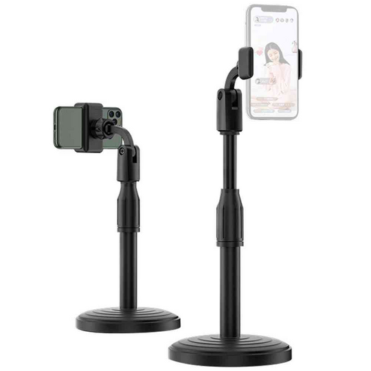 Soporte Para Celular Escritorio Base Redonda 36cm Max