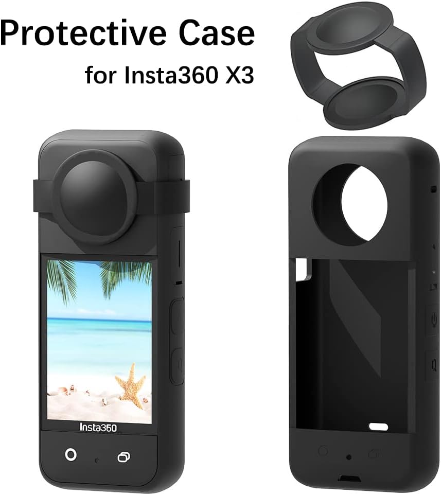 Combo Insta360 X3 Funda Silicona+protector Pantalla