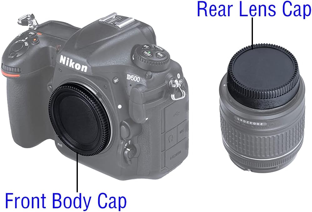Tapa Y Contra Tapa, Para Lente Y Cuerpo De Camaras Nikon F