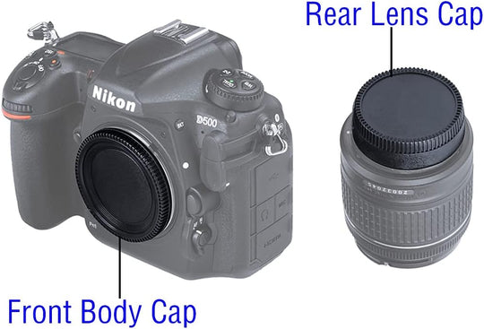 Tapa Y Contra Tapa, Para Lente Y Cuerpo De Camaras Nikon F