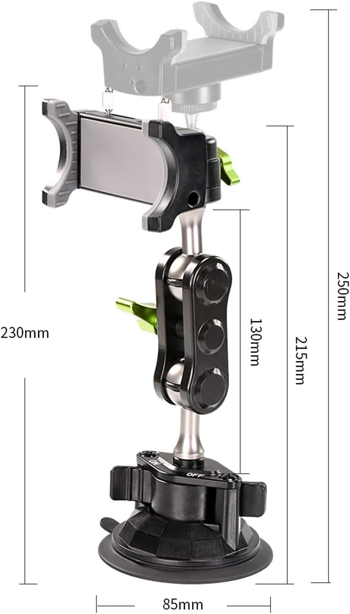 Soporte Celular Chupa Ventosa Ultraresistente Triple Cabeza de Bola