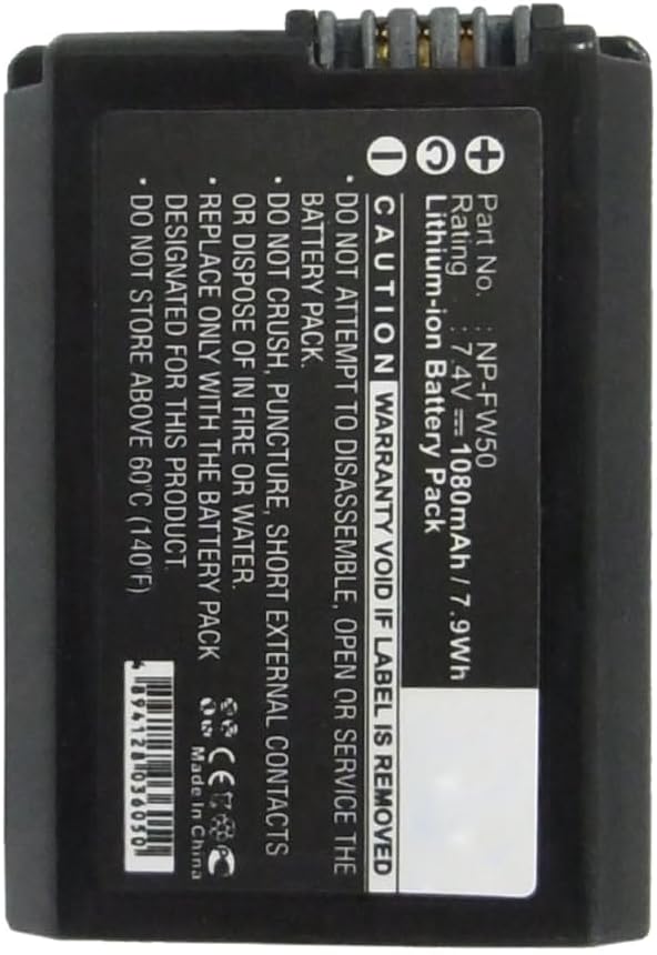 Cargador + Batería NP-FW50 Para Cámaras SONY A6000- A6500- A6300- A7