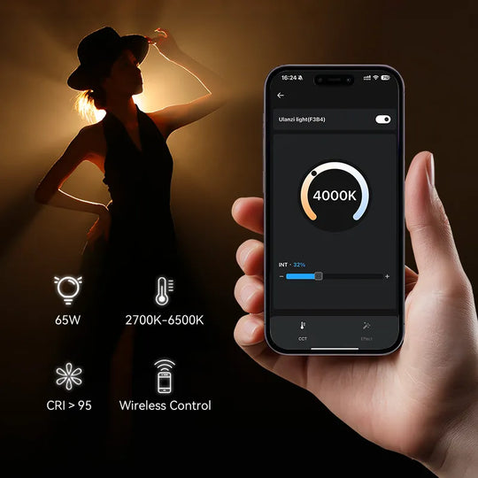 Luz Led Bicolor Portatil Ulanzi EC65 De 65W