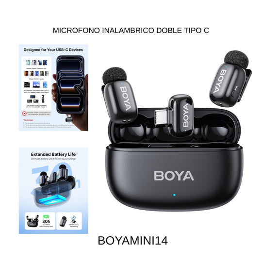 Microfono Inalambrico Doble Tipo C Boya