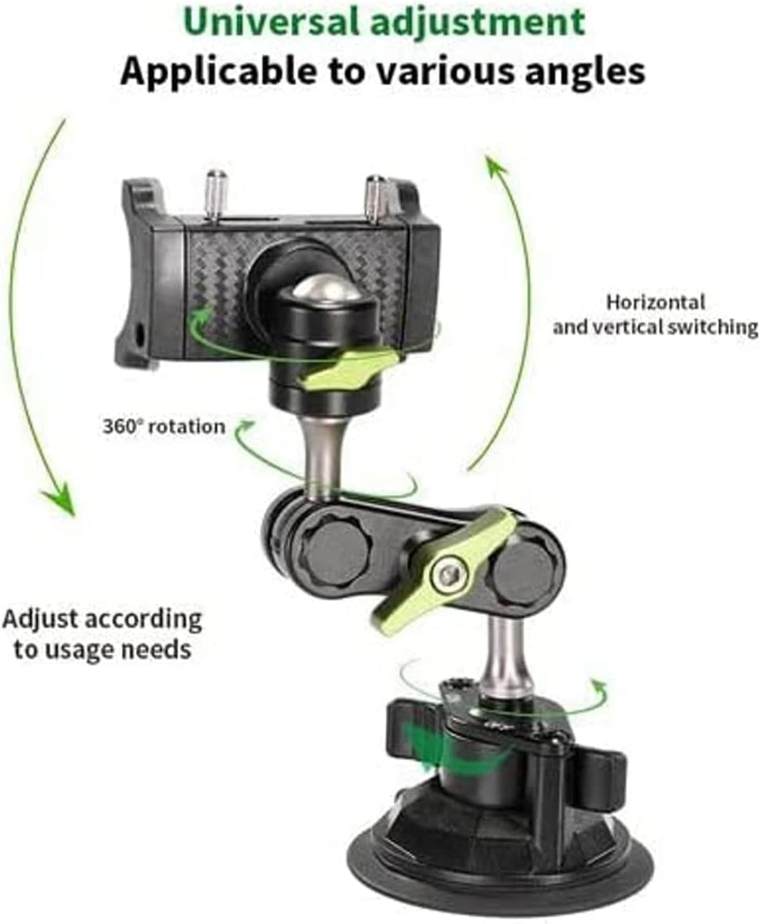 Soporte Celular Chupa Ventosa Ultraresistente Triple Cabeza de Bola