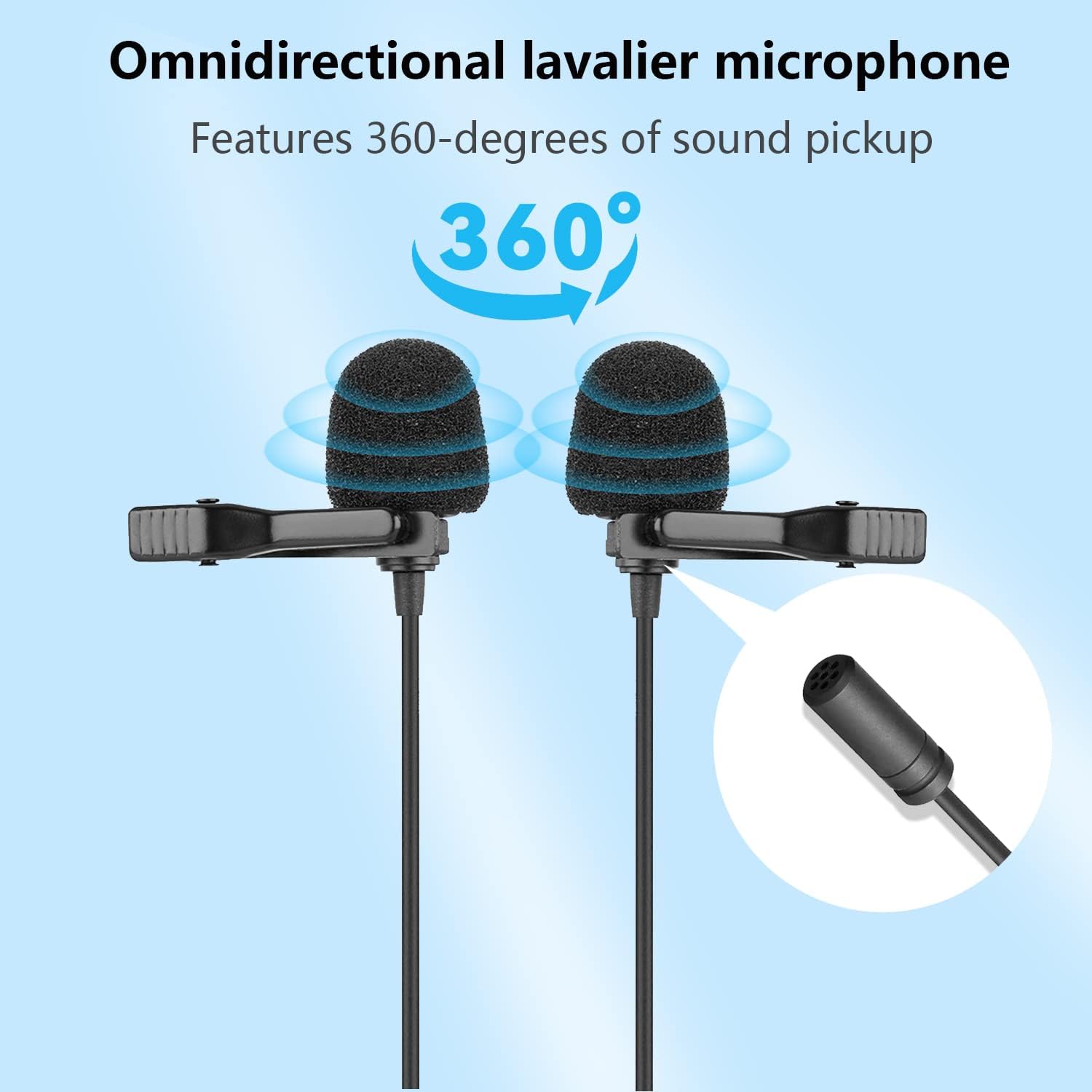 Micrófono De Solapa Omnidireccional - Conector 3.5 Mm, Parabrisas Incluido, 150 Cm Cable, Para Vídeo, Podcast