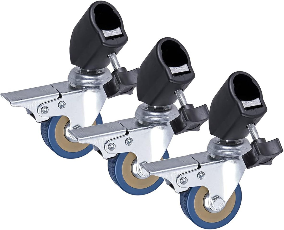 Ruedas Dolly 8cm Para Tripodes C- Stand Con Freno