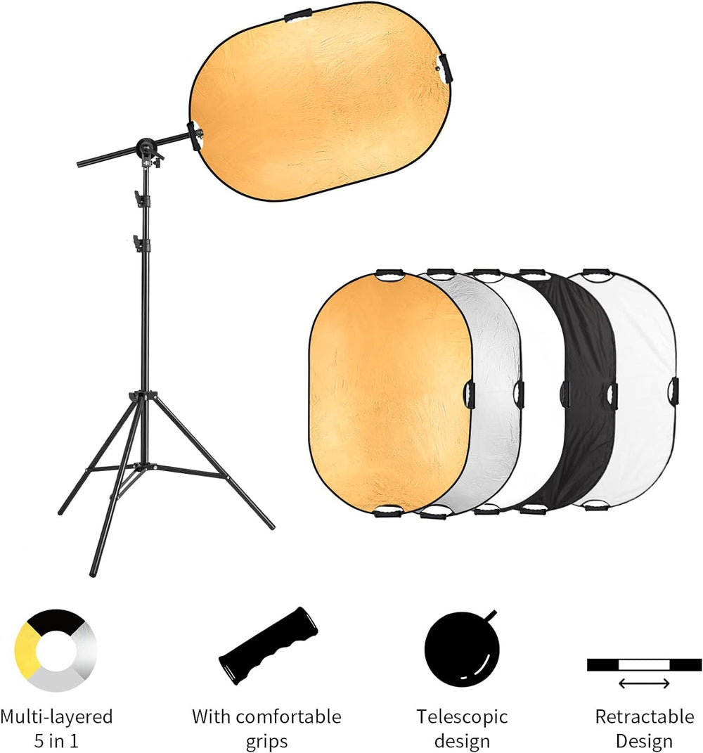 Reflector Flex 5 En 1 Ovalado Selens Con Agarradera