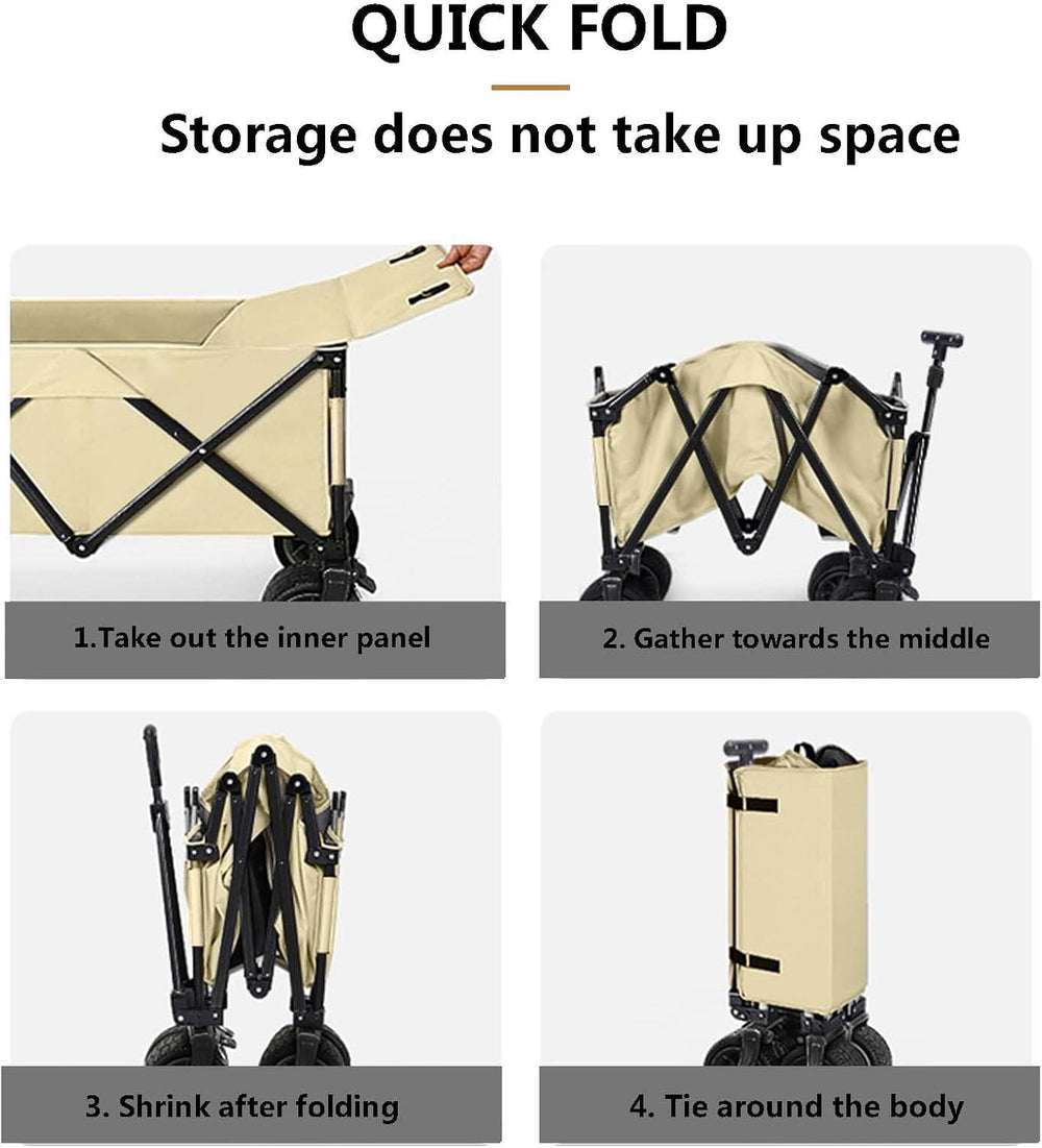 Carrito Plegable Transportador Hasta 100kg Ruedas Grandes