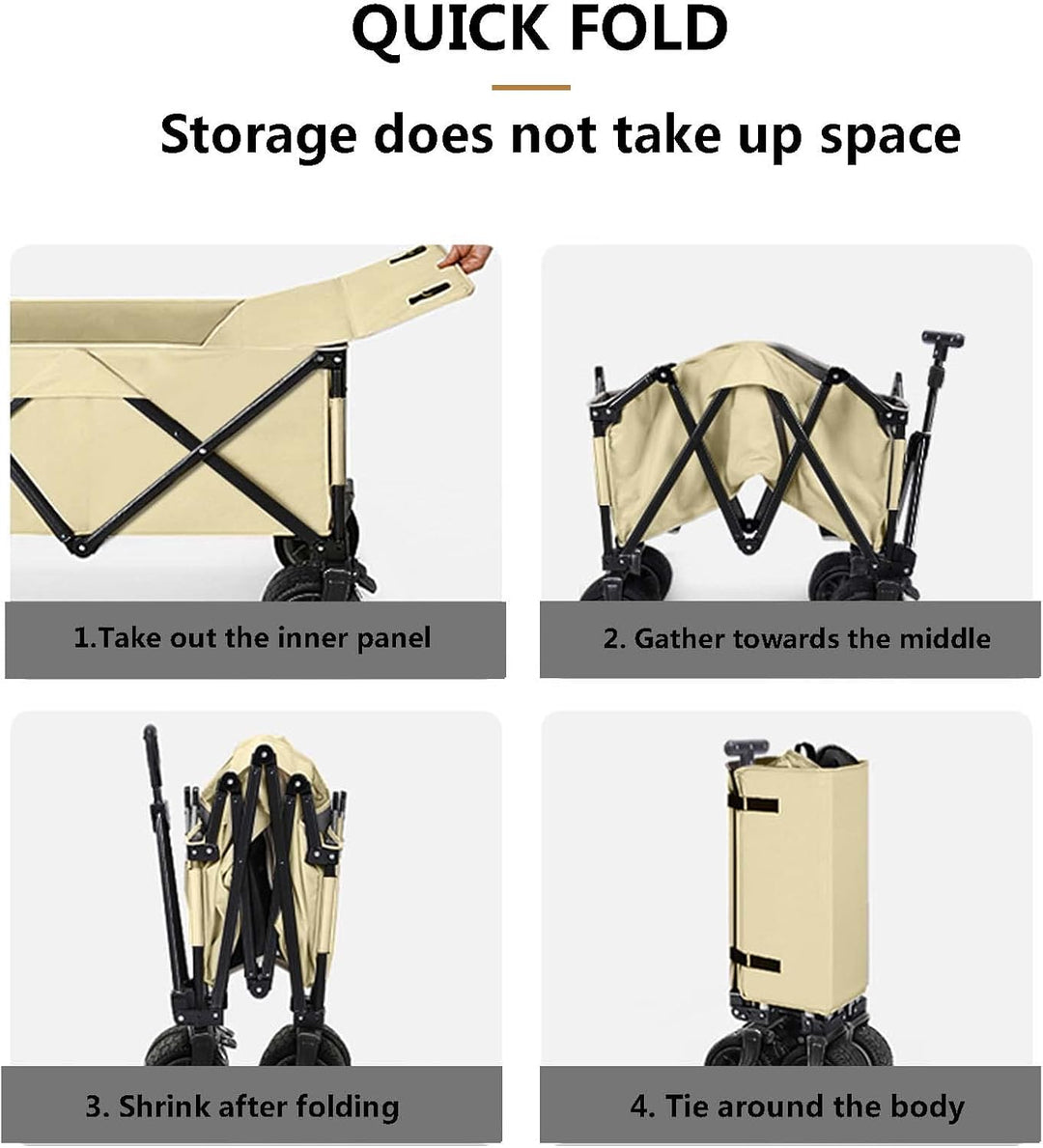 Carrito Plegable Transportador Hasta 100kg Ruedas Grandes