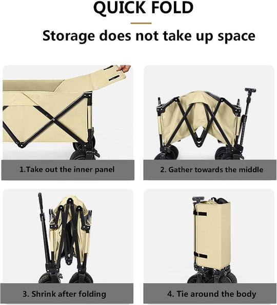 Carrito Plegable Transportador Hasta 100kg Ruedas Grandes