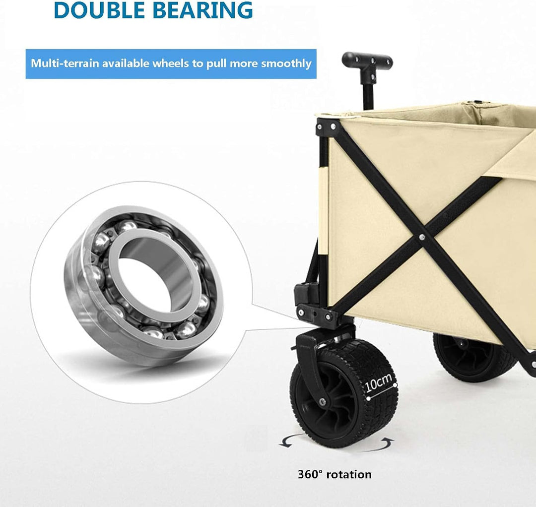 Carrito Plegable Transportador Hasta 100kg Ruedas Grandes