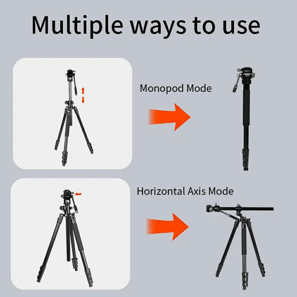 Tripode Y Monopie 2 En 1 Jmary Con Cabeza HG60