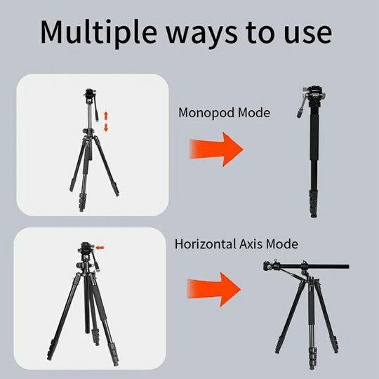 Tripode Y Monopie 2 En 1 Jmary Con Cabeza HG60