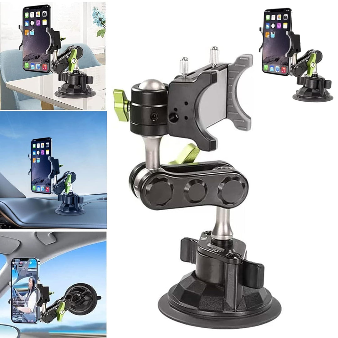 Soporte Celular Chupa Ventosa Ultraresistente Triple Cabeza de Bola