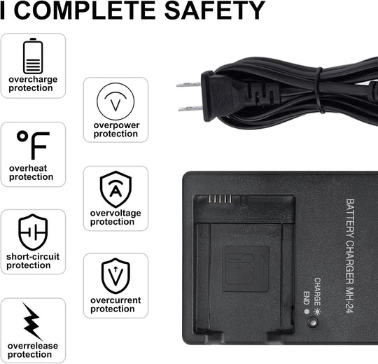 Cargador MH-24 + Bateria EN-EN14A Nikon D3100- D3200- D3300- D3400- D3500- D5100- D5200- D5300- D5500- D5600