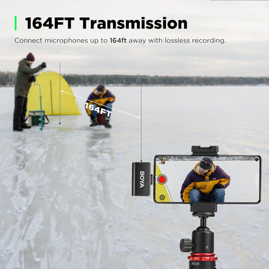 Micrófono Inalámbrico Usb C Doble Transmisor Boya Omic U