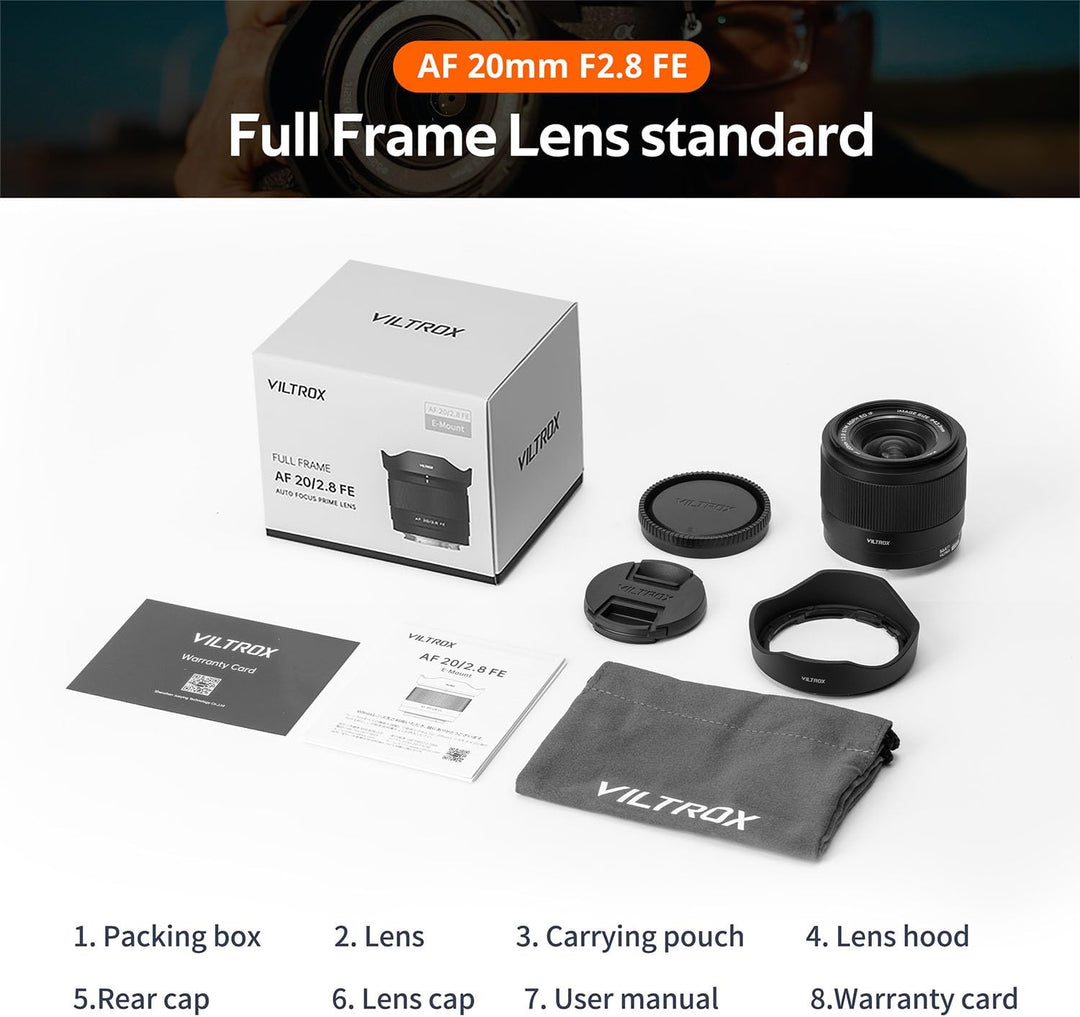 Lente Viltrox Gran Angular Autofocus 20mm f/2.8 Para Sony/Nikon Full Frame