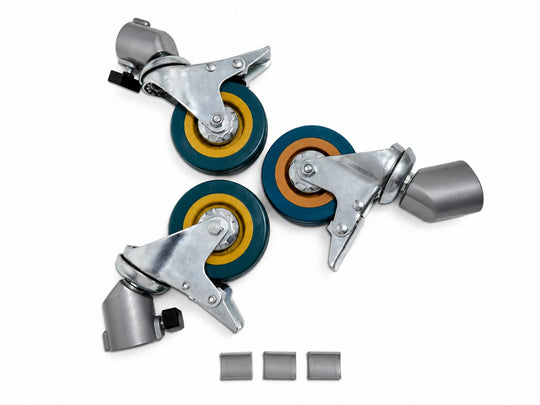 Ruedas Dolly 8cm Para Tripodes C- Stand Con Freno