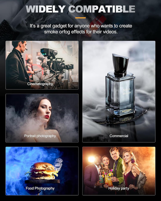 Maquina De Humo Portátil Para Fotografía Video LensGo Smoke S 30W