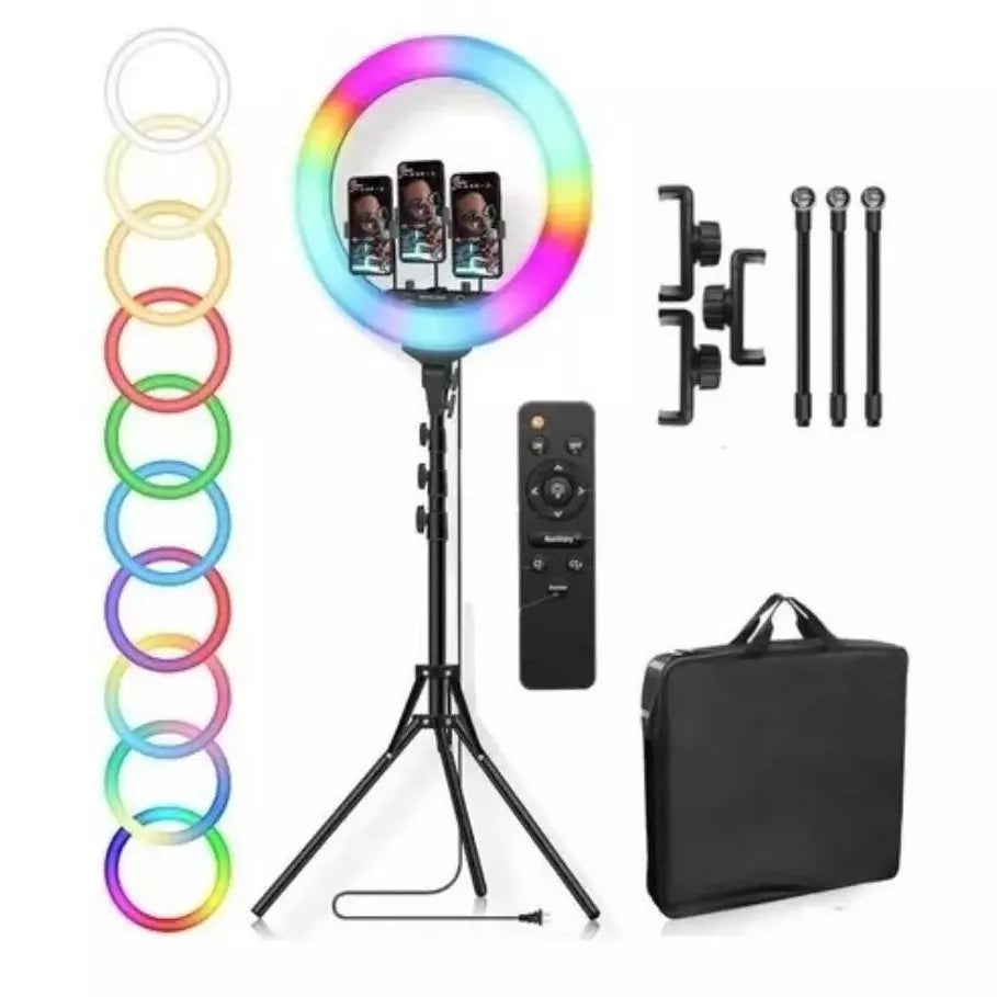 Aro De Luz Multicolor 45cm + Tripode - LA BOUTIQUE FOTOGRAFICA ARO DE LUZ LA BOUTIQUE FOTOGRAFICA