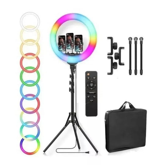 Aro De Luz Multicolor 55cm + Trípode