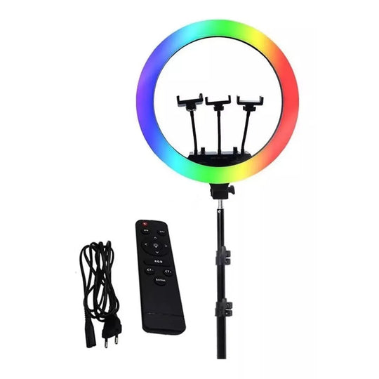 Aro De Luz Multicolor 55cm + Trípode