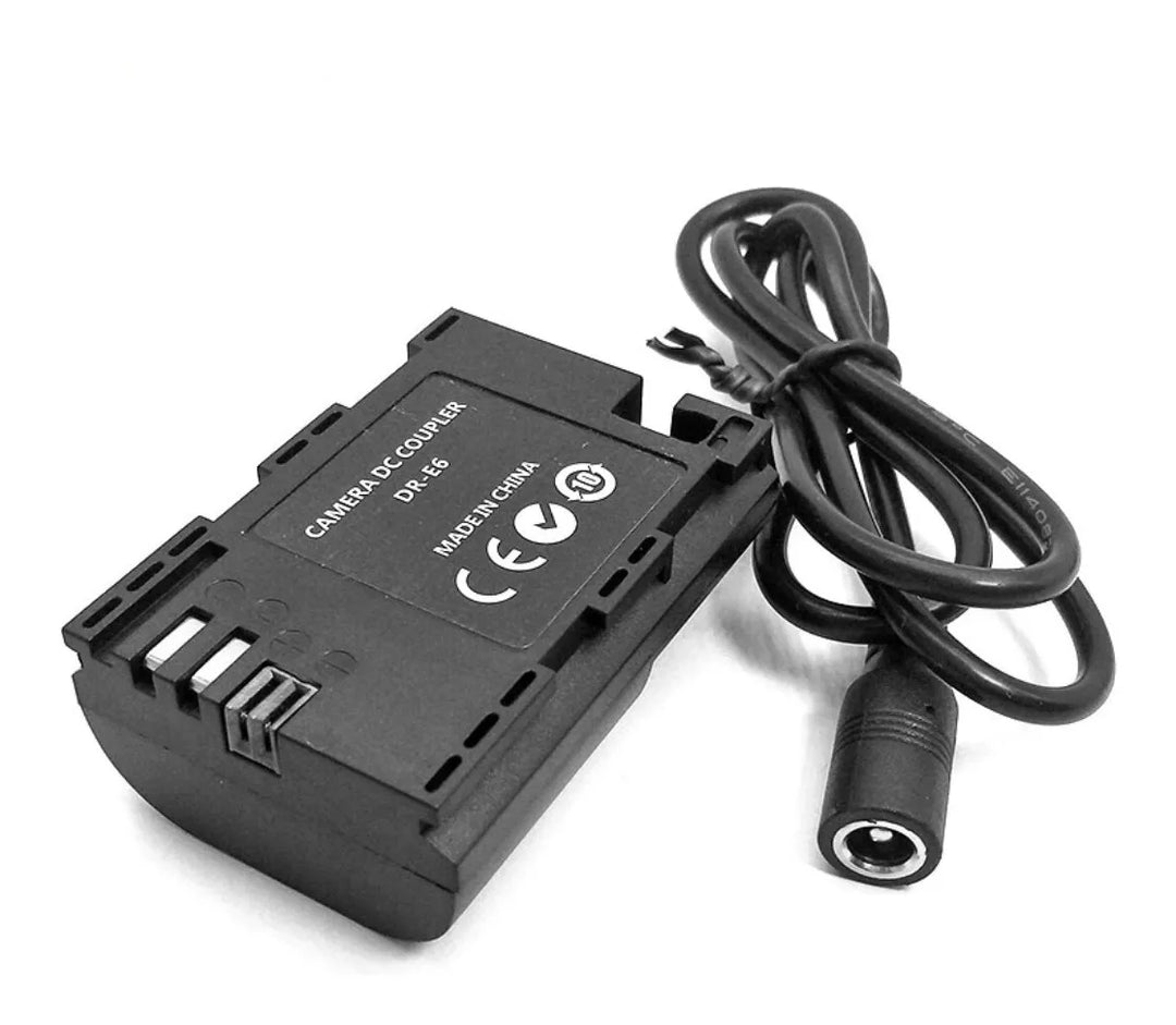 Adaptador Corriente Directa Para Camara CANON de Bateria LP-E6 EOS 5DS 5DMarkII 5DMarkIII 5DMarkIV 60D 70D 80D 60Da 6D 6DMarkii 7D 7DMarkII R R5 R6 90D