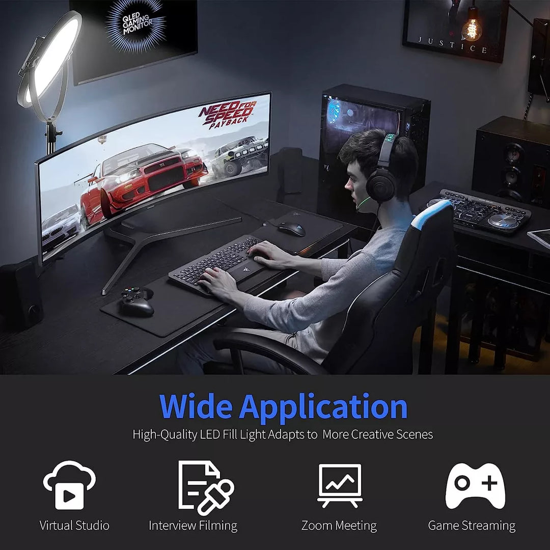 Luz Led Softlight SL-360ARC Bicolor Fotografia Video Stream