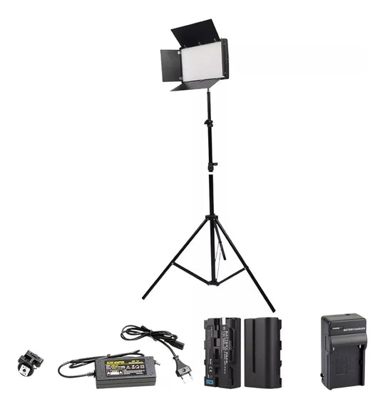 Lampara Led RGB 23W 2 Baterias + Cargador Adap Led600RGB