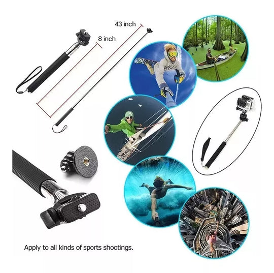 Kit De Accesorios 30 En 1 Camaras Accion Gopro 8/9/10/11/12
