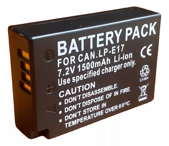 Cargador + Batería LP-E17 Para Canon EOS M3- M5- 750D- T6i- 760D- T6s- 77D- 800D- T7i- M6- 200D- SL2- 250D- SL3- 850D- T8i
