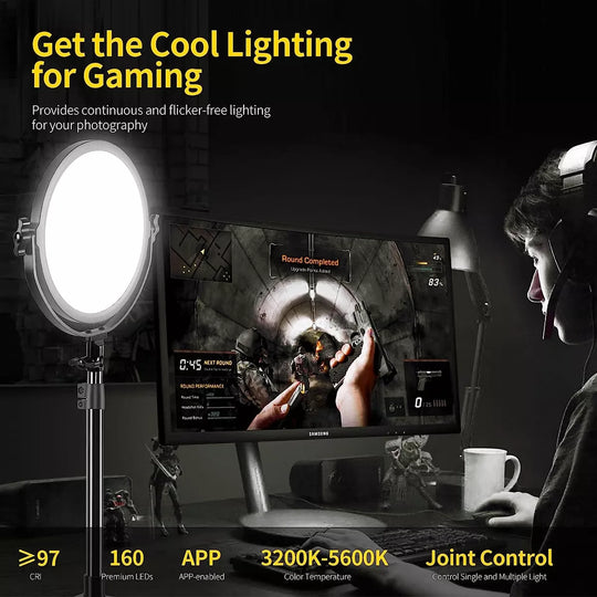 Luz Led Softlight SL-360ARC Bicolor Fotografia Video Stream