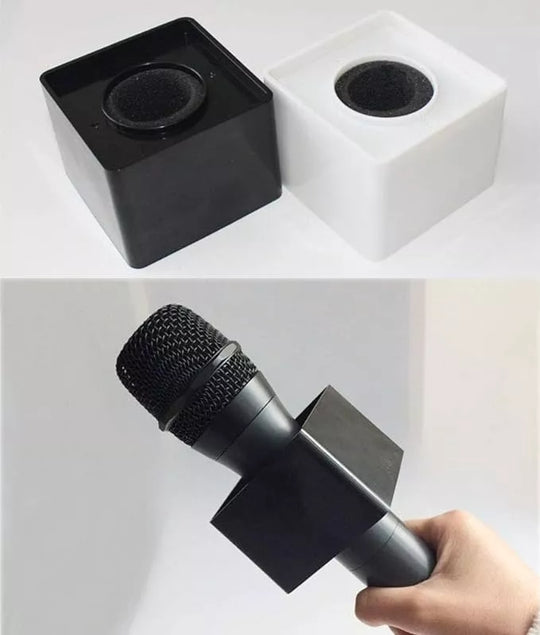 Cubo Microfono Porta Logo Cubo Microfono Negro