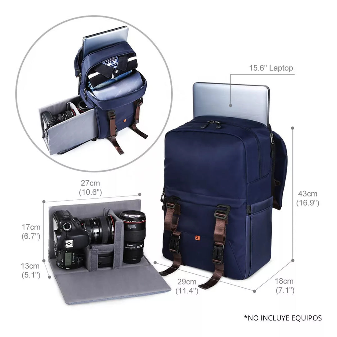 Maleta K&F Multifuncional Equipo Fotografia 20L Kf13087 Deep Blue