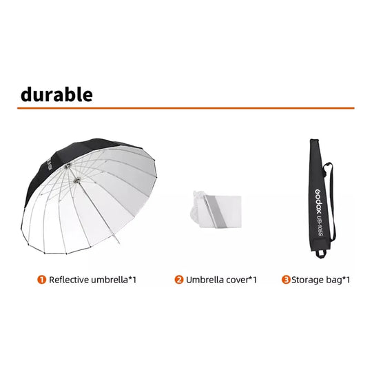 SOMBRILLA TIPO BROLY GODOX UB-105W Y DIFUSOR DPU-105T
