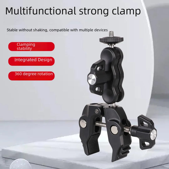 Clamp Multifuncional Con Rotula Para Accesorios Fotograficos