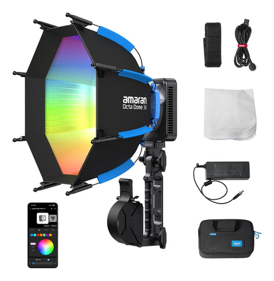 Lampara Led Rgb 120W + Octabox De 30Cm AMARAN