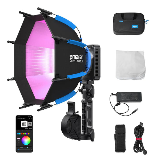 Lampara Led Rgb 60W + Octabox De 30Cm AMARAN